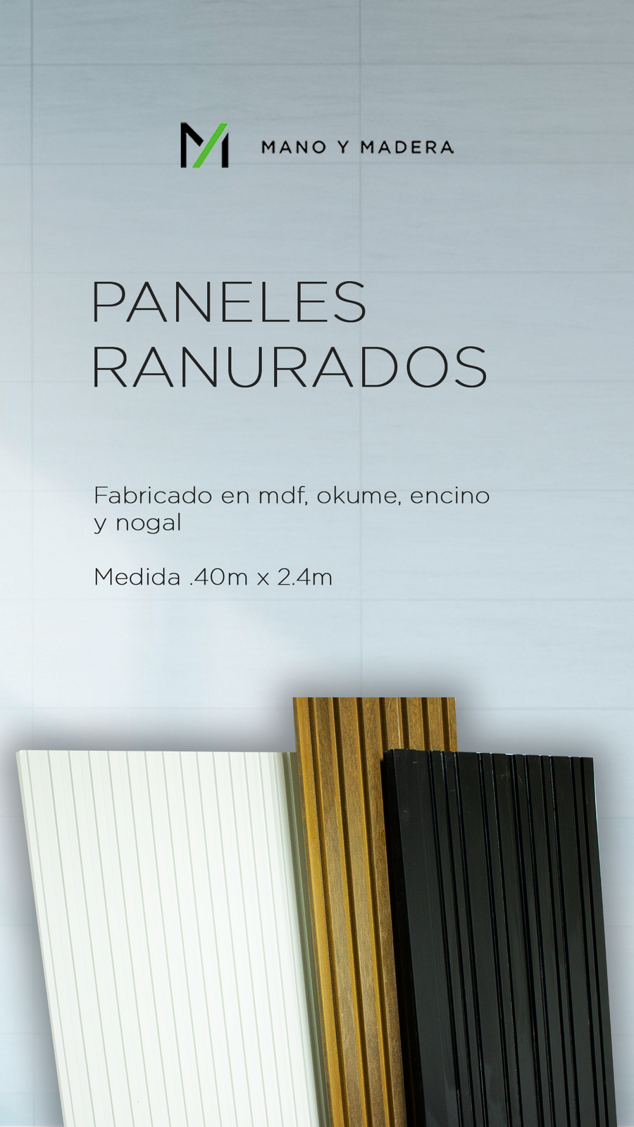 Paneles Ranurados – ManoyMadera